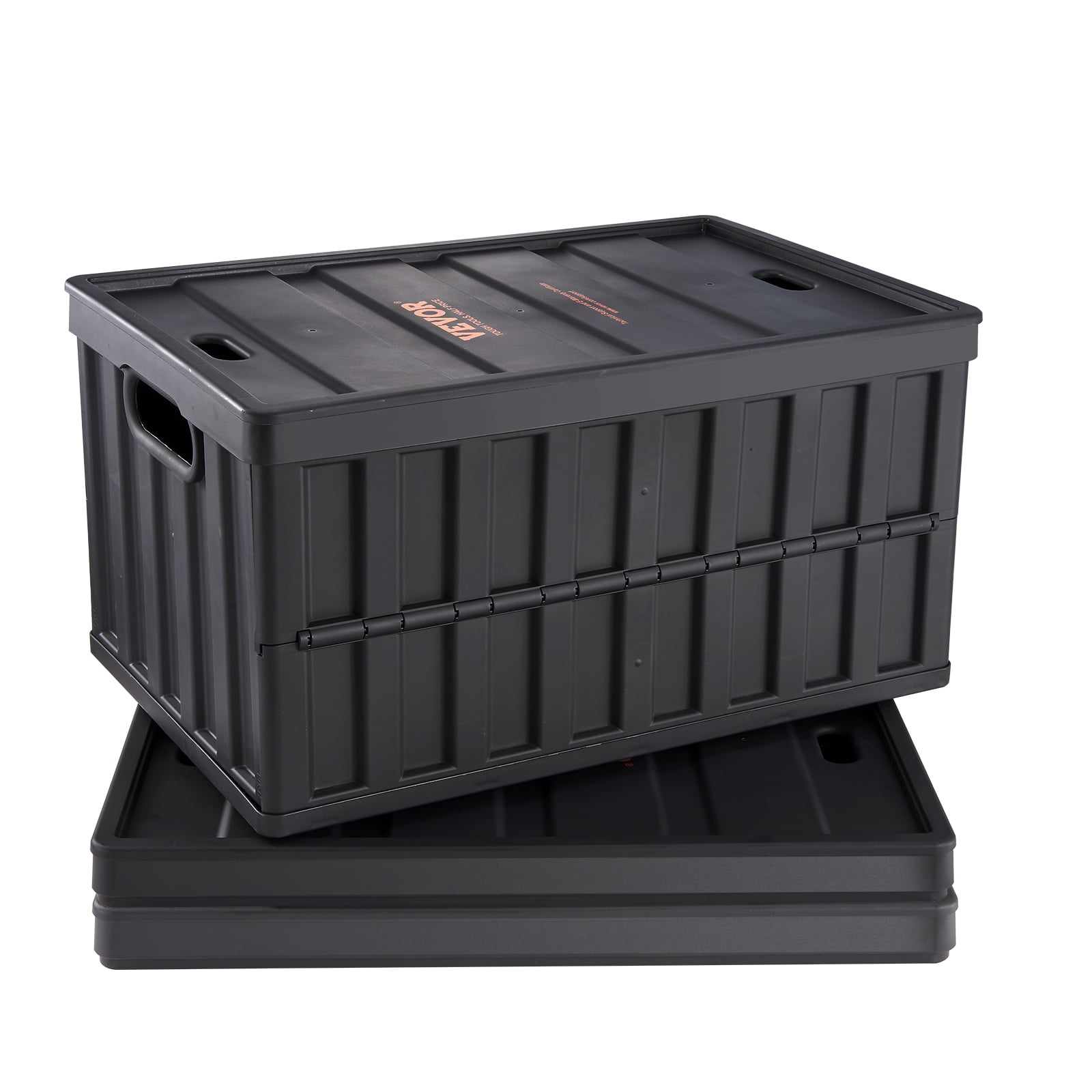 Collapsible Plastic Storage Box Durable Stackable Folding