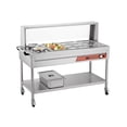 thumbnail image 1 of VEVOR Commercial Food Warmer, 7 Pans + 2 Pots Electric Steam Table, 1800W Professional Buffet Catering Food Warmer with Shield Undershelf Wheels, Stainless Steel Server, 1 of 9