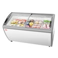 thumbnail image 1 of VEVOR Commercial Ice Cream Display Case, 16.3 Cu.ft Chest Freezer, -19 to 3℉ Temp Adjustable Mobile Top Deep Freezer with 5 Wire Baskets, 2 Sliding Glass Doors, Locking Casters & LED Strip Lighting, 1 of 9