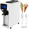 thumbnail image 1 of VEVOR Commercial Ice Cream Machine, 10-15L/H Yield, 1000W Countertop Soft Serve Maker with 4L Hopper 1.6L Cylinder Touch Screen Puffing Shortage Alarm, Frozen Yogurt Maker for Café Snack Bar, White, 1 of 10