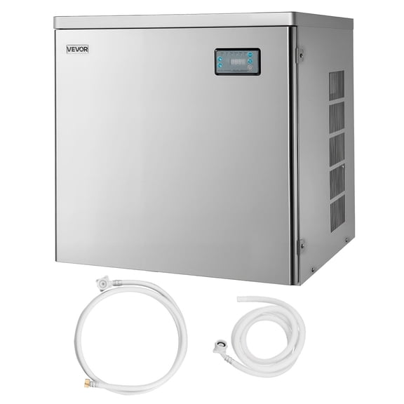 VEVOR Commercial Ice Maker Machine - Head, 450 Lbs/Day Stainless Steel Ice Machine with Scheduled Ice-Making, Self-Cleaning, Adjustable Thickness, Ideal for Restaurant Bar Cafe Hotel - Head Only