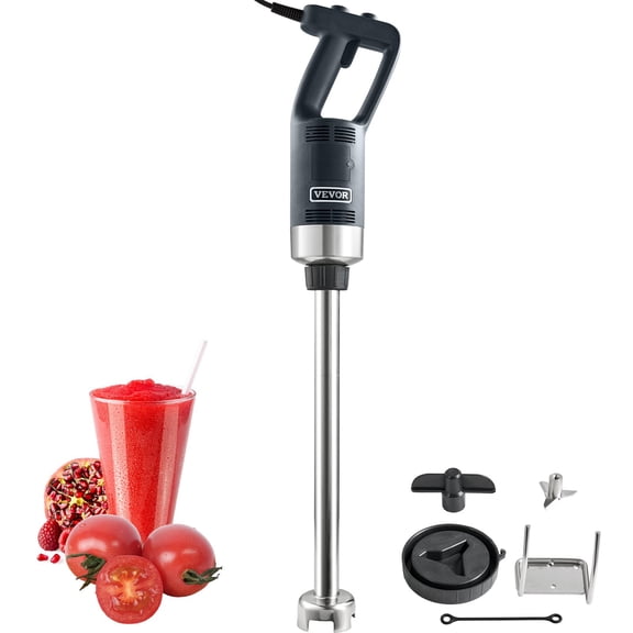 VEVOR Commercial Immersion Blender, 500 Watt Heavy Duty Hand Mixer, Variable Speed Kitchen Stick Mixer with 304 Stainless Steel Blade, Multi-Purpose Portable Mixer for Soup, Smoothie, Puree, Baby Foo