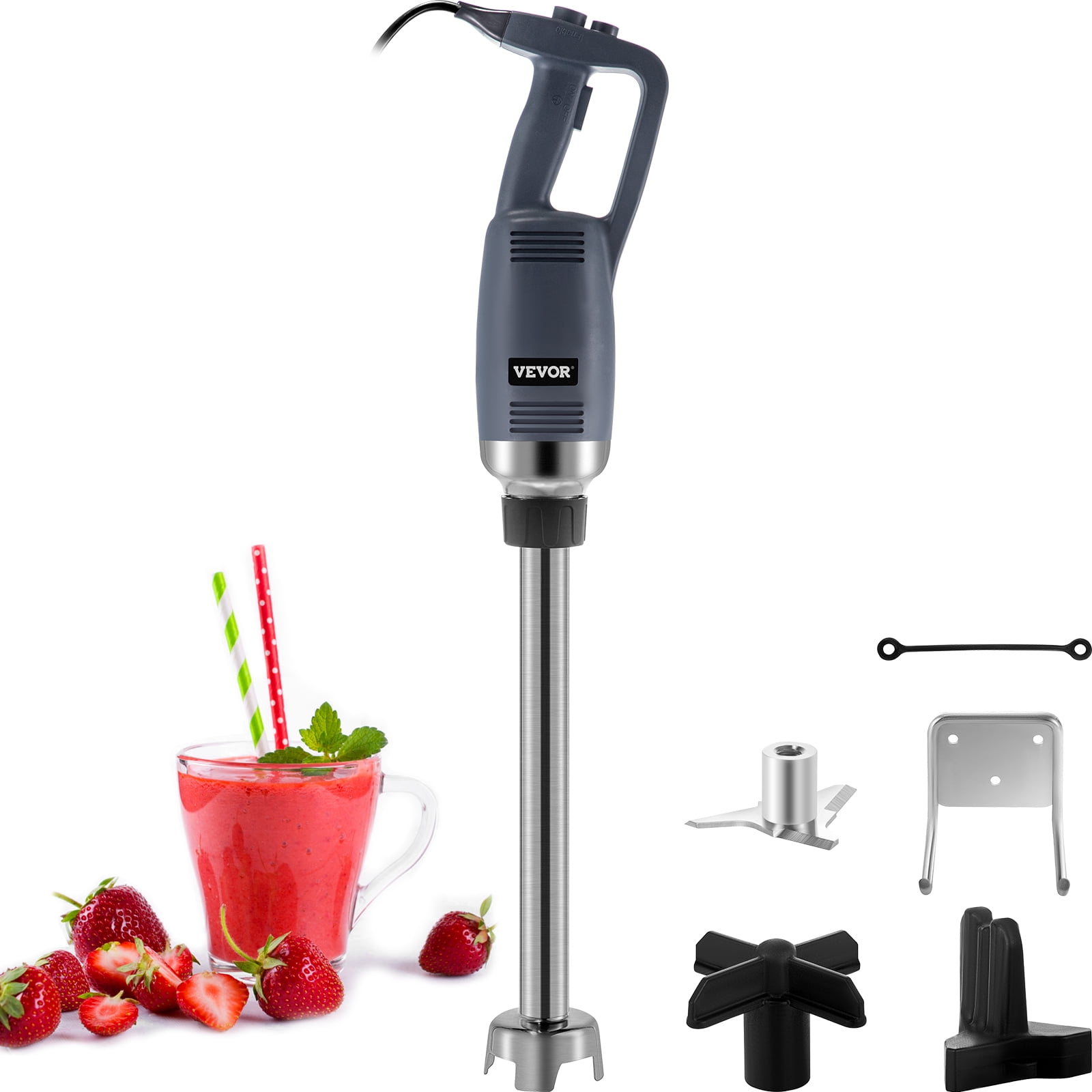 Gavasto Immersion Blender 600 Watts Scratch Resistant Hand Blender,15 Speed  and Turbo Mode Hand Mixer, Heavy Duty Copper Motor Stainless Steel Smart