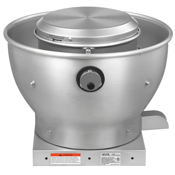 VEVOR Commercial Kitchen Exhaust Fan, 612 CFM Restaurant Canopy Hood Exhaust Fan, 0.25HP 180W Direct Drive Food Truck Hood Vent, High Speed & Low Noise, for Warehouse, Agriculture