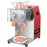 VEVOR Commercial Meat Cutting Machine 551 lbs/h 850W, Meat Shredding Machine 7mm, Blade Electric Meat Cutter, Stainless Steel Restaurant Food Cutter, for Kitchen Supermarket Lamb Beef Chicken, Red