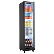 VEVOR Commercial Merchandiser Refrigerator, 8.3 Cu.Ft / 235 L Glass Door Display Refrigerator, Upright Beverage Cooler Fridge with 5 Adjustable Shelves, Soft LED Light & Casters for Homes Shops Bars