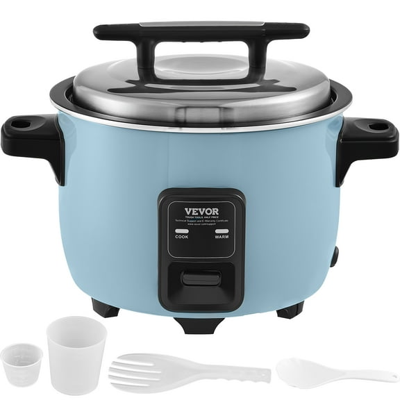 VEVOR Commercial Rice Cooker,50-Cup Rice Cooker,10.57 Qt / 10 Liter Large Rice Cooker and Warmer with Nonstick Inner Pot, Fast Cooking and 24-Hour Keep Warm, with Rice Cup and Paddle,for Restaurant