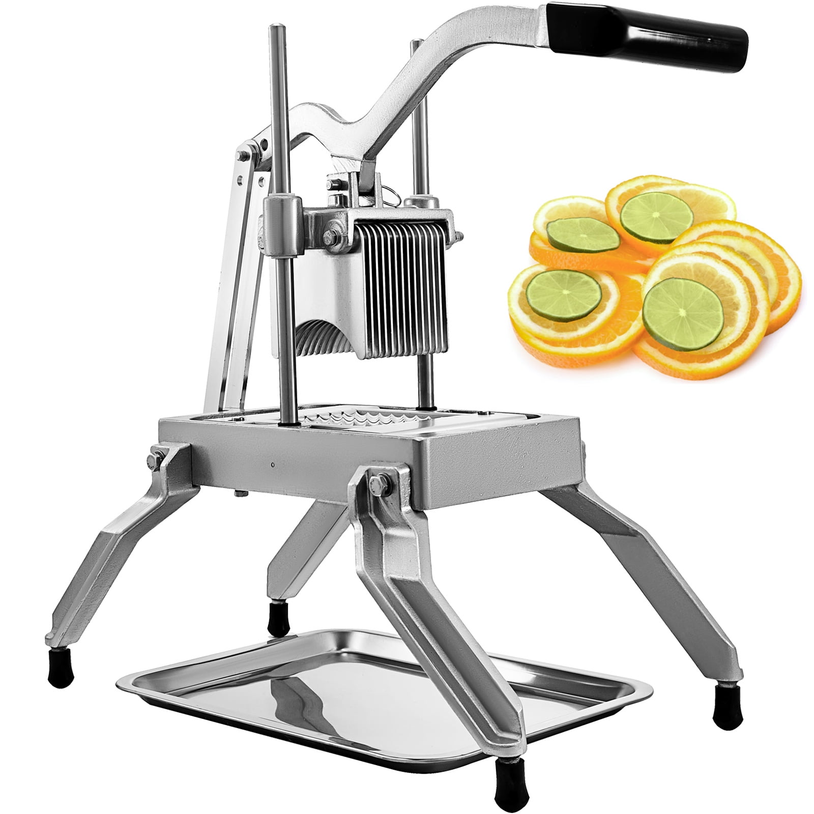 TUNTROL Manual Commercial Vegetable Dicer, 1/2 S-Steel Blade Fruite Potato  Onion Chopper Cutter, Much Sharper, Aluminum Frame Strong and Duarable