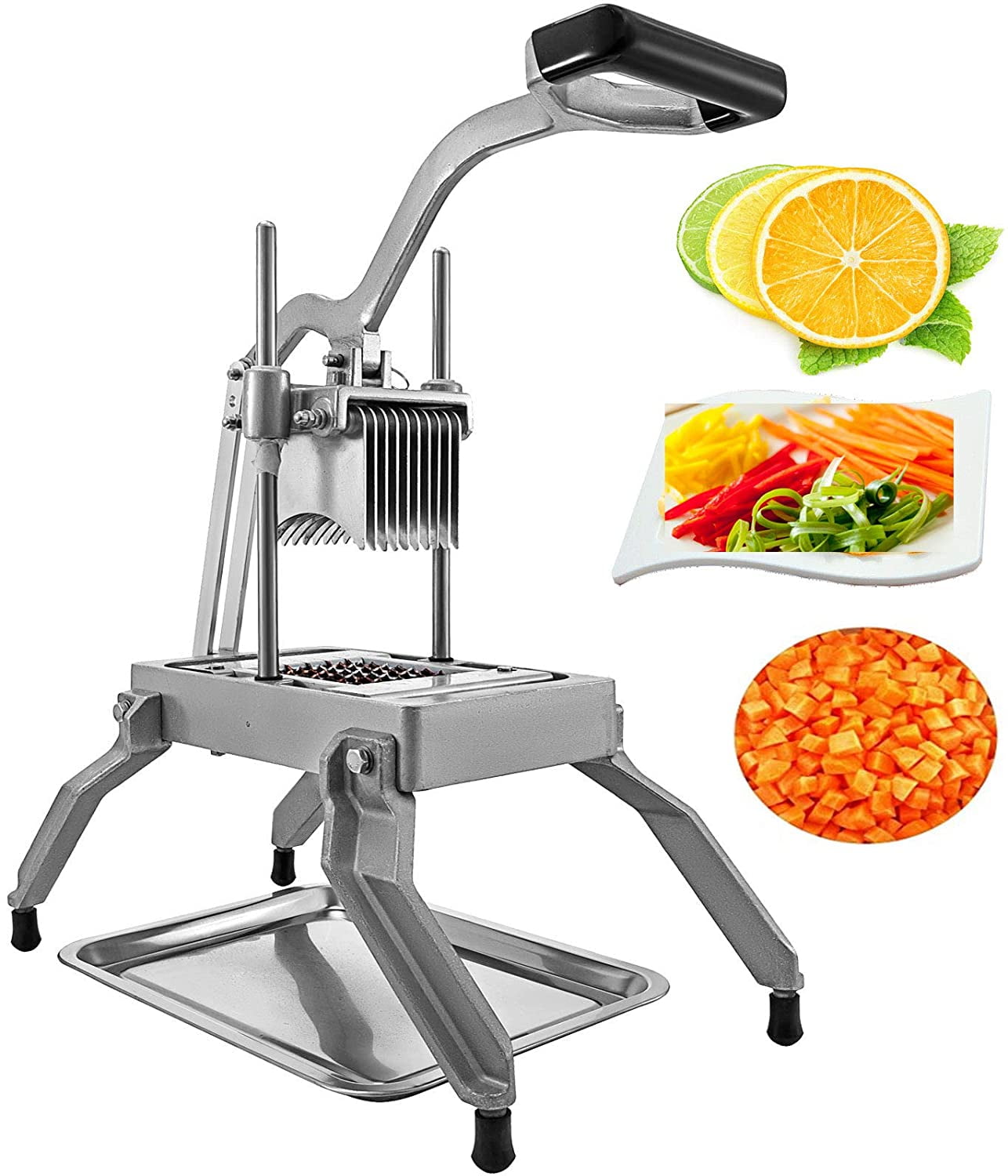 VEVOR Commercial Vegetable Fruit Dicer 3/16inch Blade Onion Cutter Heavy  Duty Stainless Steel Removable and Replaceable Kattex Chopper Tomato Slicer,  Sliver 