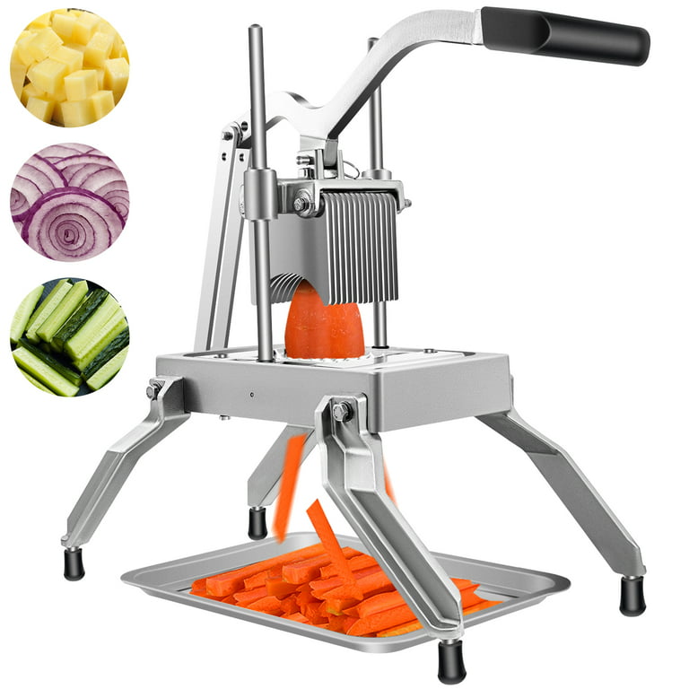 VEVOR Commercial Vegetable Fruit Dicer 3/8 in. Blade Onion Cutter Heavy  Duty Stainless Steel Chopper Tomato Slicer with Tray QPJDGNSD3-8YCBLX1V0 -  The Home Depot