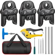 VEVOR Compact Propress Jaw 1/2? 3/4? 1? Propress Compact Press Jaw 40 Cr Steel Standard Jaw for Propress Compatible Pipe Wrench Jaw Set with Tool Kit Propress Jaw for Inline Press & Aluminum PEX pipe