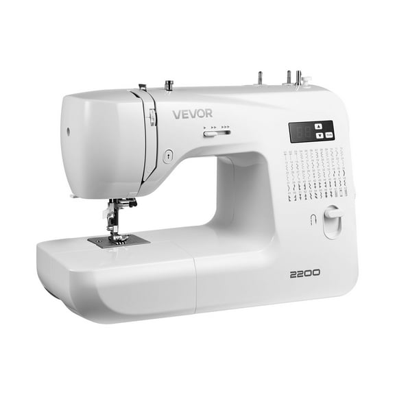 VEVOR Computerized Sewing Machine, 60 Stitch Applications, with LED Screen, Foot Pedal and LED Light, Heavy-Duty Metal Frame, Digital Sewing Machine with Powerful Motor for Crafts and Mending