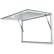 VEVOR Concession Stand Serving Window with Awning Door 74 x 40 inch with Double-Point Fork Lock Handle Up to 85 degrees for Food Trucks