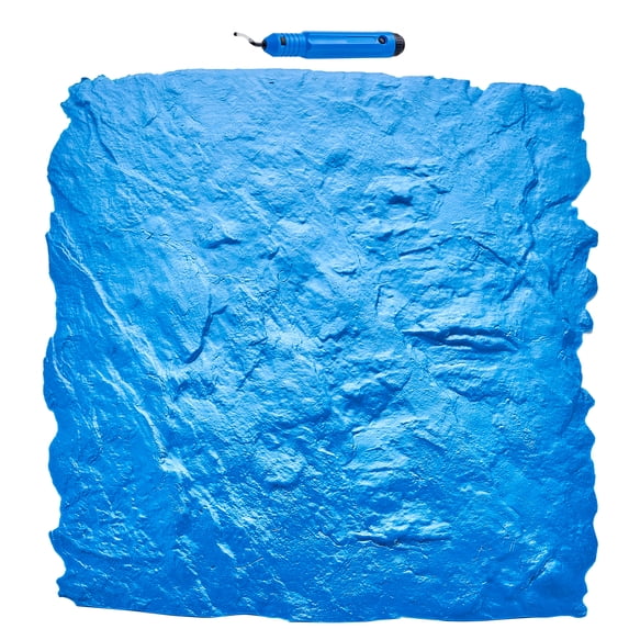 VEVOR Concrete Stamps Mat, 24 x 24 in, Concrete Texturing Skin Polyurethane Stamp Stone Tile Texture Mat, Slate floor Imprint Seamless Stamp Concrete Molds for Outdoor Decorative, Blue