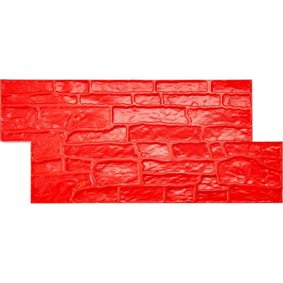 VEVOR Concrete Stamps Mat, 28 x 12 x 0.6 in, Concrete Texturing Skin Polyurethane Stamp Stone Tile Texture Mat, Slate floor Imprint Seamless Stamp Concrete Molds for Outdoor Decorative, Red