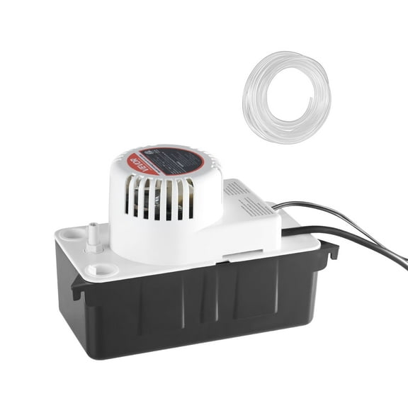 VEVOR Condensate Removal Pump, 1/50 HP, 65 GPH, 15 ft Lift, 1/2 Gal Tank Automatic AC Condensation Pump with Float Switch & 20 ft Hose for Air Conditioner,Dehumidifier,Furnace,Ice Maker Water Drain
