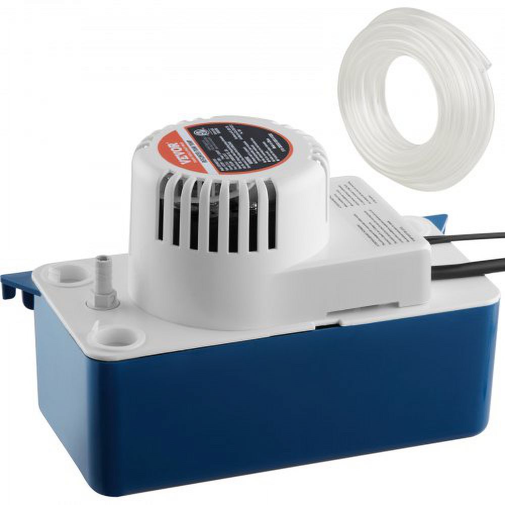 VEVOR Condensate Removal Pump, 150 HP, 65 GPH, 15 ft Lift, 115V Automatic AC Condensation Pump