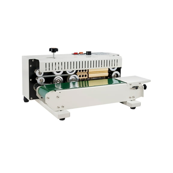 VEVOR Continuous Bag Band Sealing Machine, 0.24-0.47 in/6-12 mm Seal Width, Horizontal Band Sealer Machine with Digital Temperature Control, Carbon Steel Bag Sealer for 0.02-0.8 mm Plastic Bags Films