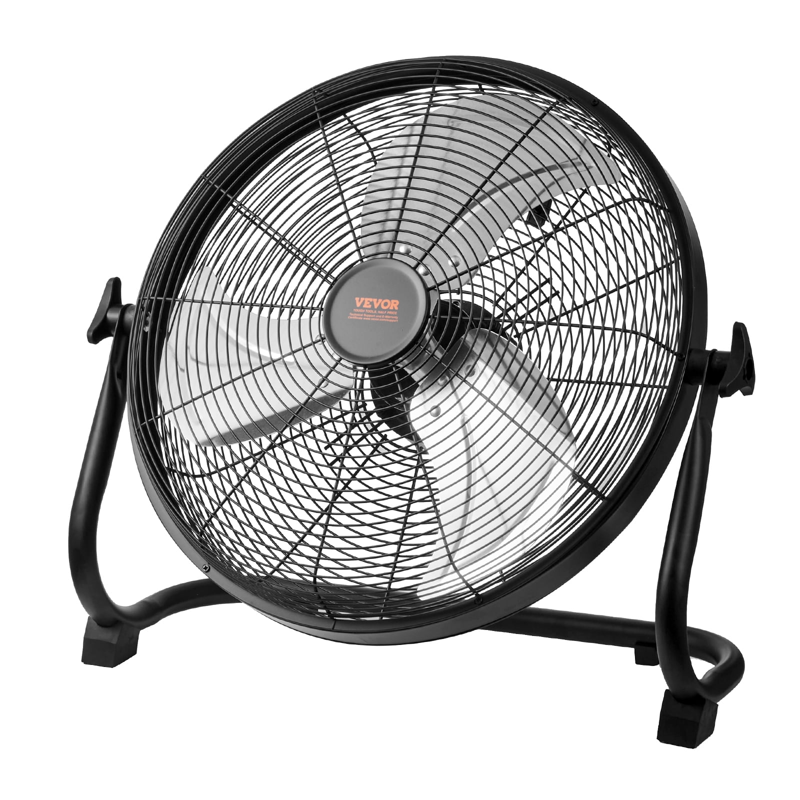VEVOR Cordless Fan 16 in, Portable Quiet Personal Fan for Home or Office, 360 Degree Manual Pivoting Head, Stepless Speed Regulation High Velocity Cordless Fan, Heavy Duty Metal Industrial Floor Fans