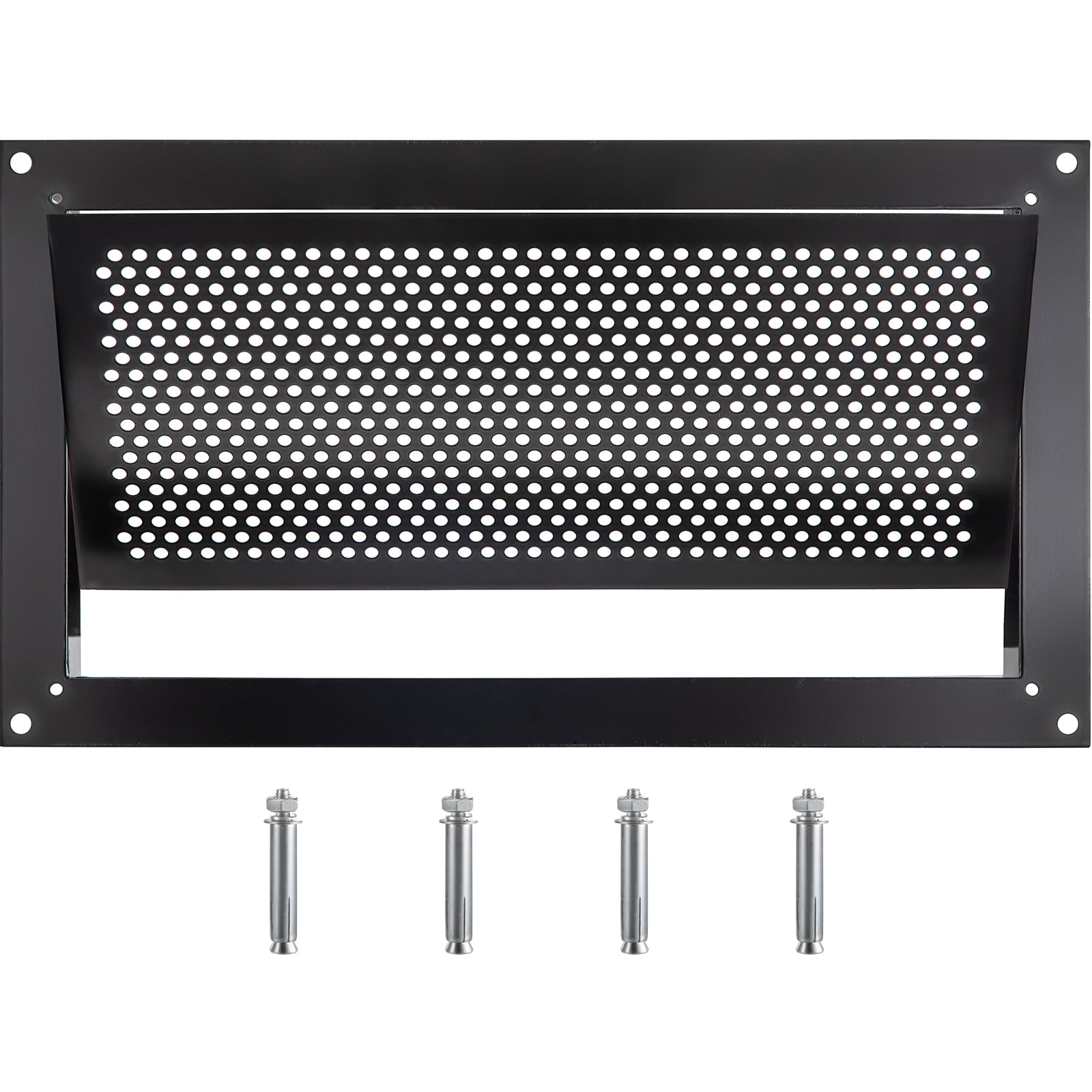 VEVOR Crawl Space Flood Vent, 16 x 8 x 2 in. Opening, Zinc-Coated Steel Foundation Vent for Flood Protection, Black