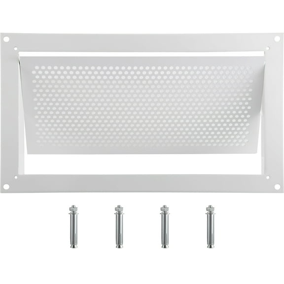 VEVOR Crawl Space Flood Vent 8" Height x 16" Width x 2" Depth Foundation Flood Vent to Reduce Foundation Damage and Flood Risk, White, Wall Mounted, for Crawl Spaces, Garages & Full Height Enclosures