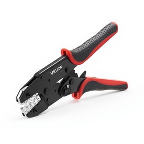 VEVOR Crimping Tool, 24-10 AWG Ratcheting Wire Crimper Tool, Labor-Saving Electrical Terminal Crimp Pliers with Clear Metric & AWG Markings, Quick Release, Adjustable Pressure for Multiple Terminals