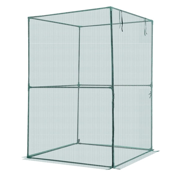VEVOR Crop Cage, 3.9 x 3.9 x 5.9 ft Plant Protection Tent with Zippered Door, Wind-Resistant Tall Crop Cage, Easy to Install, Outdoor Raised Bed Cover, Tomato Plant Netting for Garden Patio Lawn