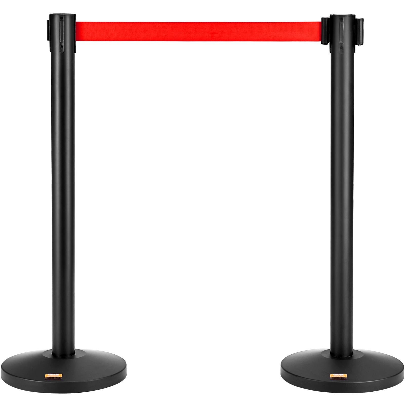 VEVOR Crowd Control Stanchions, 2-Pack Crowd Control Barriers, Carbon ...