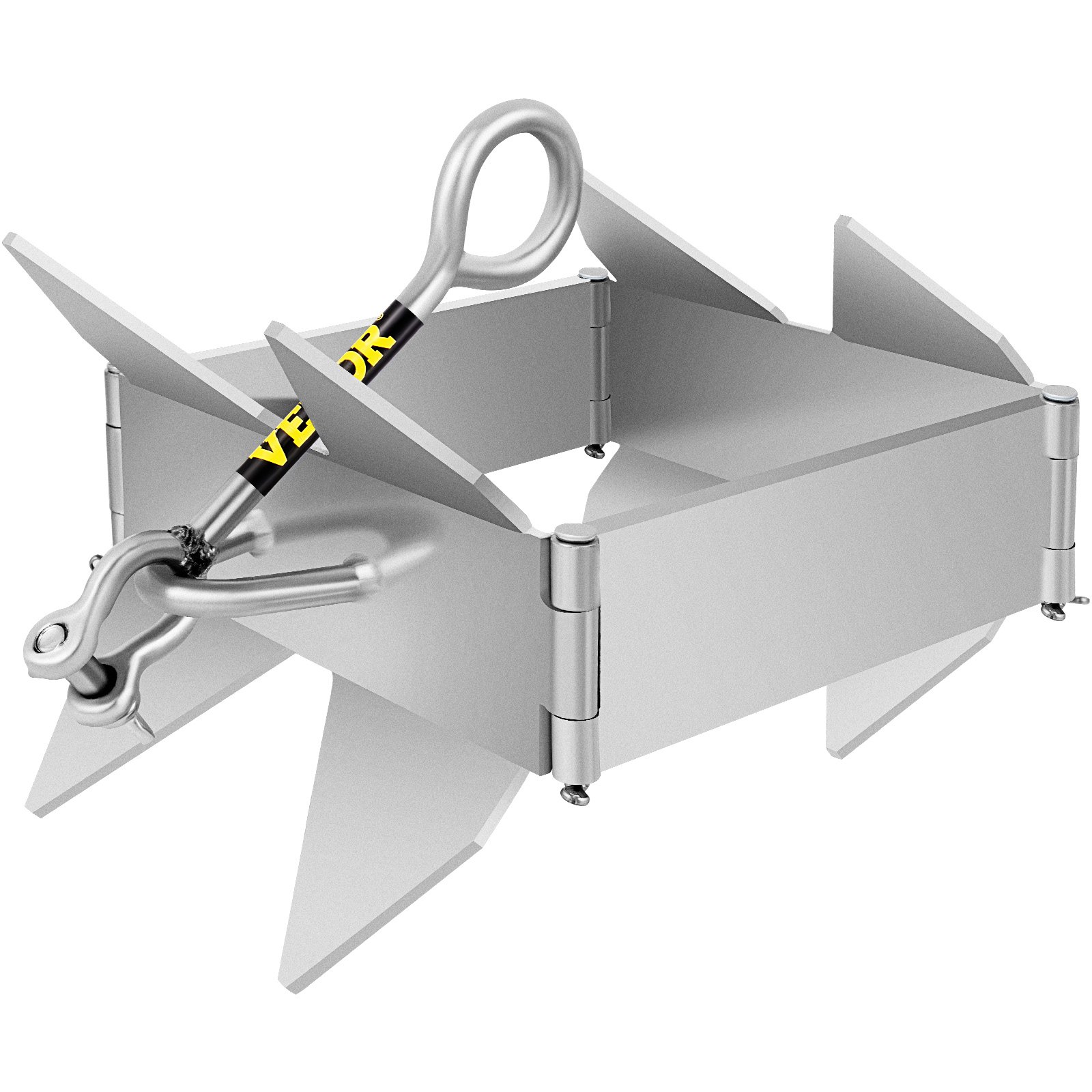 VEVOR Cube Anchor for Boats, 13 lb Fold and Hold Anchor, Galvanized