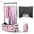 thumbnail image 1 of VEVOR Dance Bag with Garment Rack, 29 Inch Rolling Dance Duffel, with Wheels, USB Port, Height Adjustable Clothes Rack, Privacy Protection Curtain, Ideal for Travel and Competitions, Matte Pink, 1 of 9