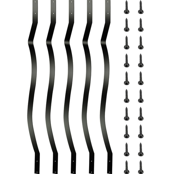 VEVOR Deck Balusters, 26 Pack Metal Deck Spindles, 32.25\"x1\" Staircase Baluster with Screws, Iron Deck Railing for Wood and Composite Deck, Stylish Baluster for Outdoor Stair Deck Porch