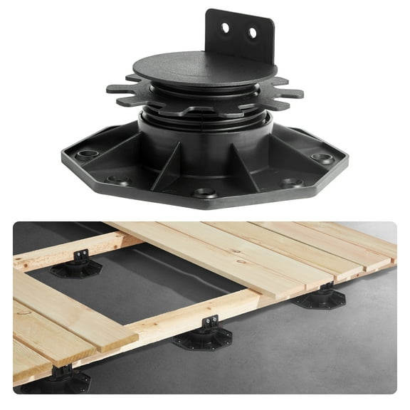 VEVOR Deck Blocks 12 PCS, 2000lbs / 907.18kg Load Capacity Deck Support Plastic Pedestal Paver, Raising 1.18 - 2.36 inch / 30 - 60 mm, Height Adjustable Shed Foundation Base for Wood Concrete Metal