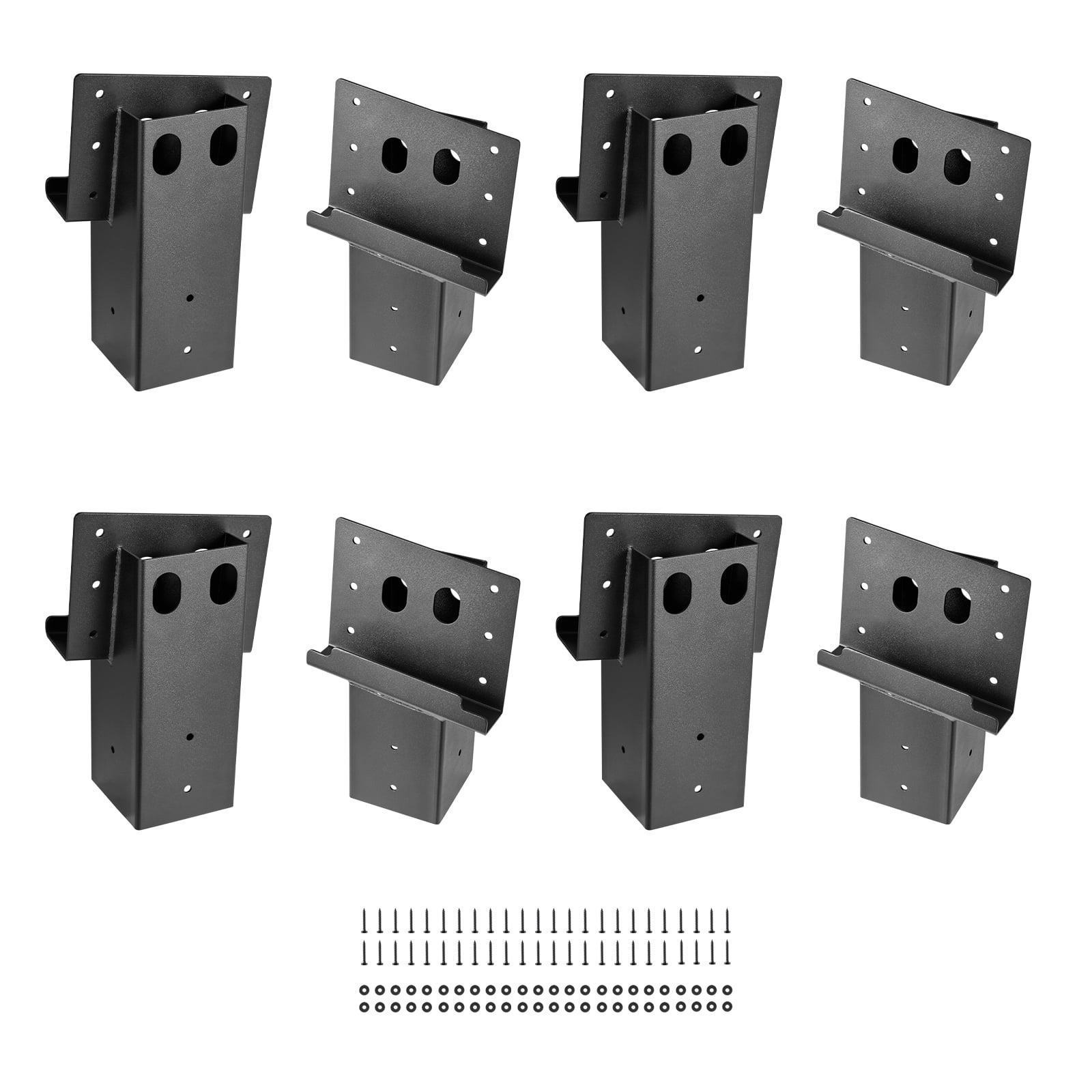 VEVOR Deer Blind Brackets, Outdoor 3.6x3.6 Platform Bracket, Fit 3.5x3.5 In / 88.9x88.9 mm Lumber, 2204lbs/1000kg Capacity Steel Elevator Brackets for Deer Stand, Hunting Blinds, Shooting Shack