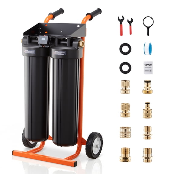 VEVOR Deionized Water System for Car Wash, Spotless Car Wash Water System with 2 x 4L DI Resin & TDS Meter, Portable Sport-Free Water Deionizer Filter for Cars RVs Motorcycles Windows