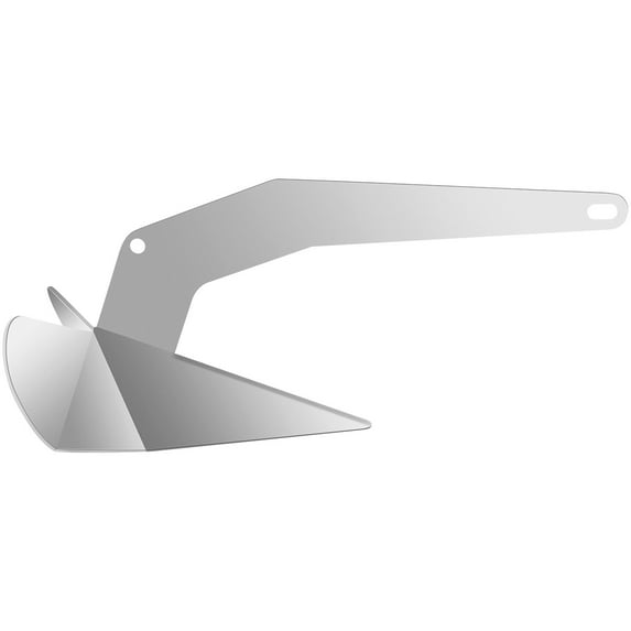 9lb Delta Type Boat Anchor - Galvanized Steel, Heavy Duty Plow Anchor for Small Boats