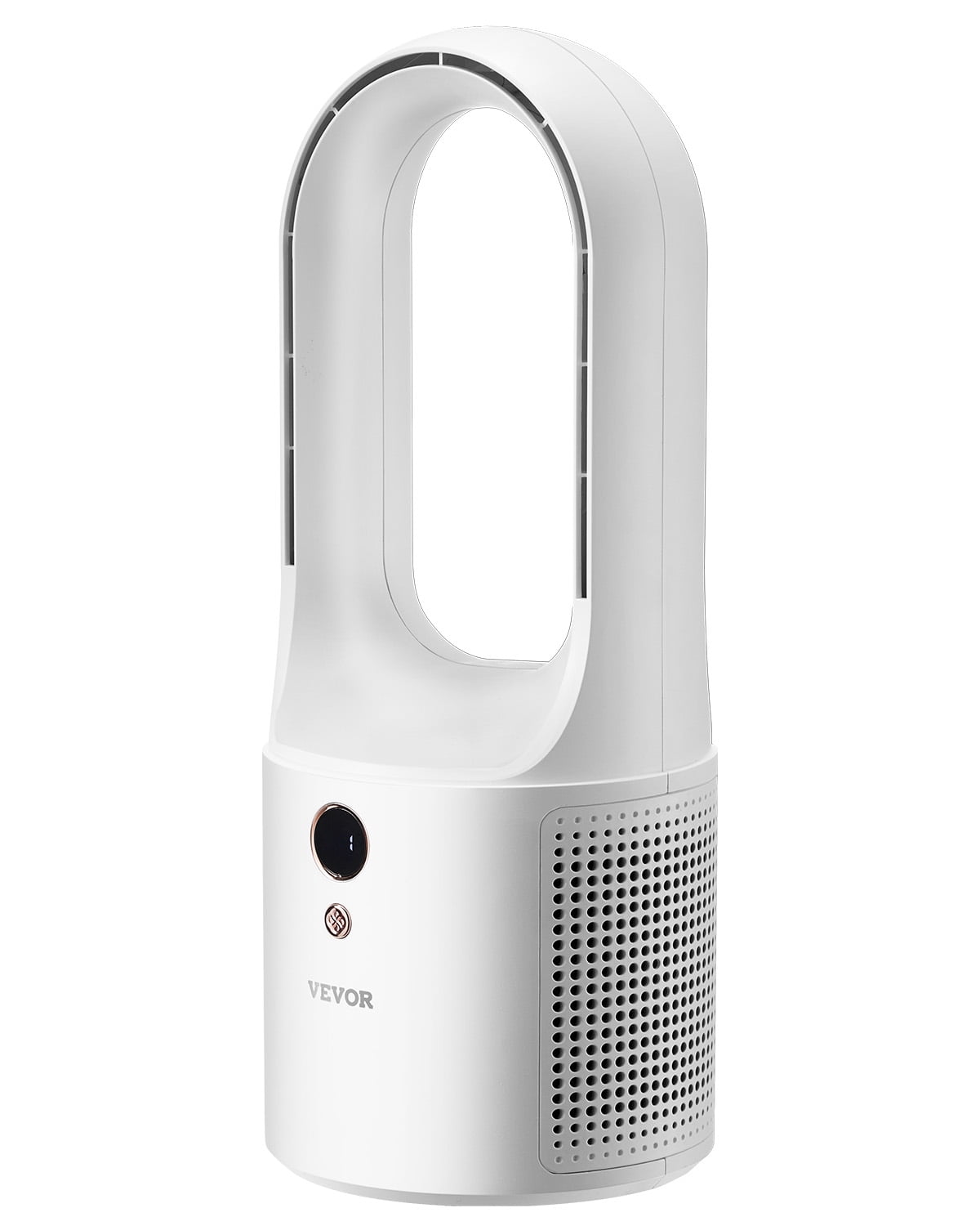 VEVOR Desk Fan Bladeless, 12.99 Inch Kids-Friendly Personal Portable Desk Fan, 6-Speed USB Quiet Cooling Small Tower Fan with Button Control, Blows Cold Air for Office, Home (Battery NOT Included)