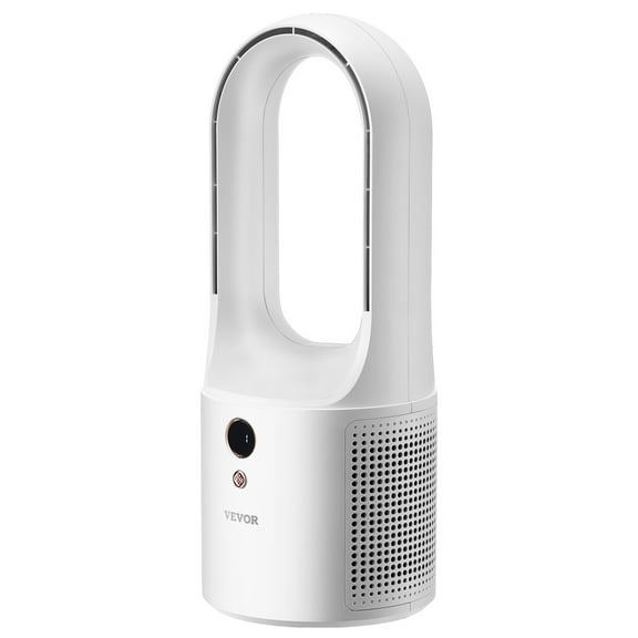 VEVOR Desk Fan Bladeless, 12.99 Inch Kids-Friendly Personal Portable Desk Fan, 6-Speed USB Quiet Cooling Small Tower Fan with Button Control, Blows Cold Air for Office, Home (Battery NOT Included)