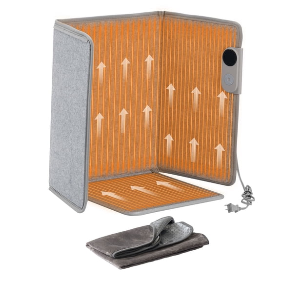 VEVOR Under Desk Space Heater,Foldble Foot Warmer Portable for Home&Office,Timer & Secure,Quiet for Legs,Ankles,Touch Control Personal Electric Wall Foot Warming Pad,Over-Heat Protection