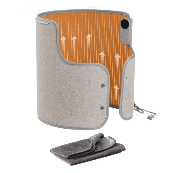 VEVOR Under Desk Space Heater,Rollable Foot Warmer Portable for Home&Office,Timer & Secure,Quiet for Legs,Ankles,Touch&Remote Control Personal Electric Round Surround Warming Pad