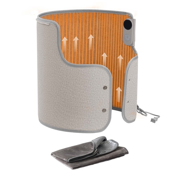 VEVOR Under Desk Space Heater,Rollable Foot Warmer Portable for Home&Office,Timer & Secure,Quiet for Legs,Ankles,Touch&Remote Control Personal Electric Round Surround Warming Pad