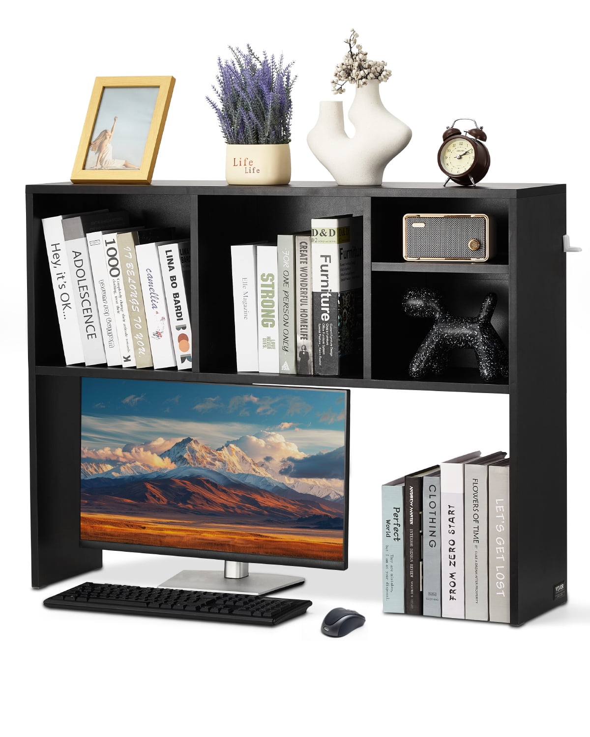 VEVOR Desktop Bookshelf, 1-Tier Desktop Storage Organizer, 37