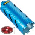 thumbnail image 1 of VEVOR Diamond Core Drill, 4"/101mm Diameter Core Drill Bit, 9.5"/241mm Concrete Core Drill Bit, 5/8"-11 Thread Core Bit, Dry/Wet Drill Core Bits w/a Blade, Diamond Wet Coring Bit For Concrete Brick, 1 of 9