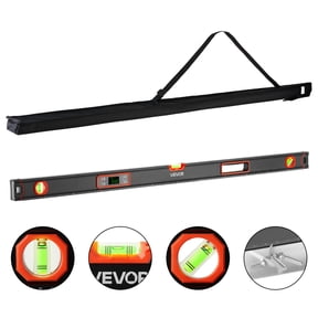 VEVOR Digital Level, 48 in Length, Magnetic Electronic Level with LED Backlit Display, 360° Electronic Leveler Tool with 0°/45°/90° Bubble Vials,IP54 Rating for Construction Carpentry Home Renovation