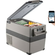 VEVOR Digital Temperature Control Portable Refrigerator, Black and Gray