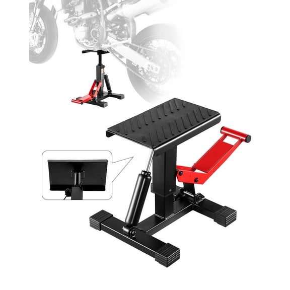 VEVOR Dirt Bike Lift Stand, Motorcycle Jack Lift Stand 1200lbs Capacity and Hydraulic Lift Operation, Hoist Table Adjustable Height 9.8"-18.3" for Dirtbike Repair, Maintenance, Dirt Bike Accessories