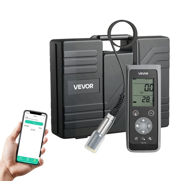 VEVOR Dissolved Oxygen Meter, 0.0-50.0 mg/L Measurement Range,Portable Dissolved Oxygen Tester Kit with 13.1 ft Electrode Cable,Bluetooth/USB Data Transfer, 750 Data Sets Storage, DO Meter for Ponds