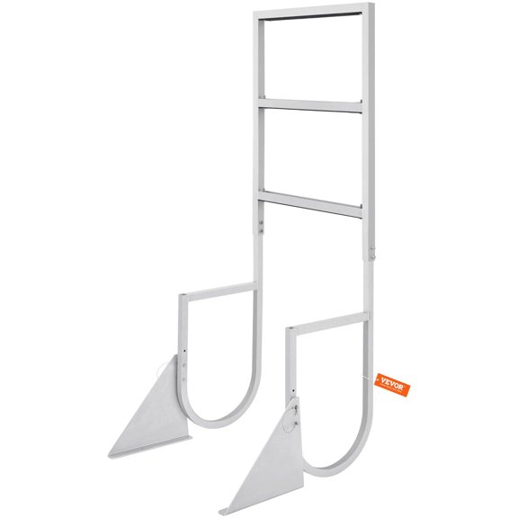 VEVOR Dock Ladder, Flip-Up 3 Steps, 350 lbs Load Capacity, Aluminum Alloy Pontoon Boat Ladder with 2'' Wide Step & Nonslip Rubber Mat, Easy to Install for Ship/Lake/Pool/Marine Boarding