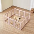 thumbnail image 1 of VEVOR Dog Whelping Box, 60x59x23 in Transparent Plastic Dog Whelping Pen for X-Large Sized Dogs,Waterproof Puppy Playpen with Windows & Door Lock,Easy to Clean,Durable Indoor Pet Dogs Cats Birth Kit, 1 of 9