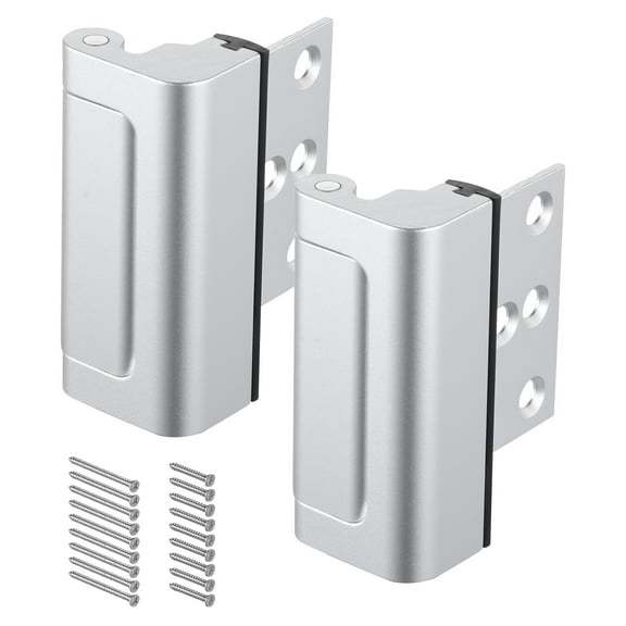 VEVOR Door Reinforcement Lock, 2 Pack Home Security Door Lock, with 3 Inch Stop Withstand 800 lbs of Force, with 8 Screws, for Inward-Opening, Aluminum Alloy, Add Extra High Security to Your Home