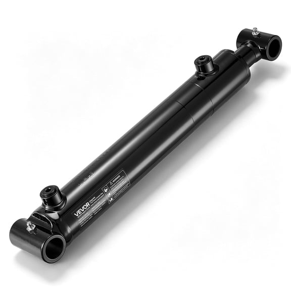VEVOR Double Acting Hydraulic Cylinder, 2" Bore x 10" Stroke, Max 3500PSI Hydraulic Cylinder, Heavy-Duty Welded Cross Tube Cylinders with 1" Pin Hole & SAE #6 Port for Agricultural Machinery,Tractors